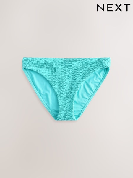 Aqua Blue Crinkle High Leg Bikini Bottoms (AM6339) | £15