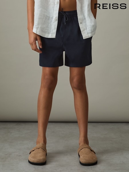 Reiss Navy Cliff 9-13 yrs Drawstring Swim Shorts (AM6351) | £0