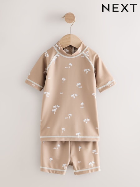 Neutral Rash Vest and Stretch Shorts Set (3mths-7yrs) (AM6383) | £14 - £18