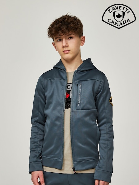 Zavetti Canada Junior Firronino Zip Through Blue Hoodie (AM6401) | £45