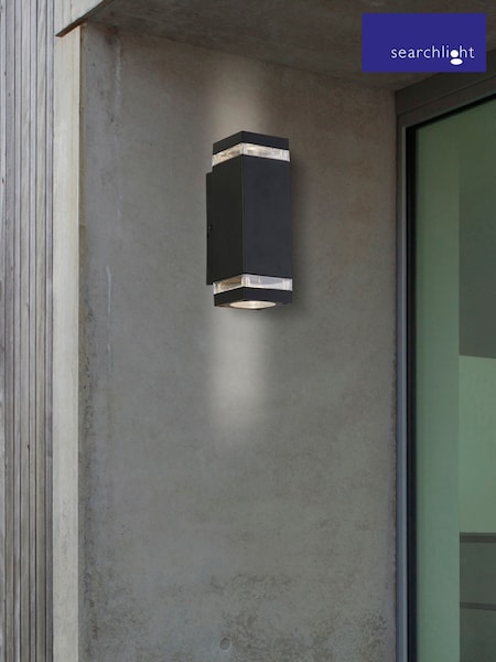 Searchlight Black and Clear Montana Outdoor Wall Light (AM6410) | £26