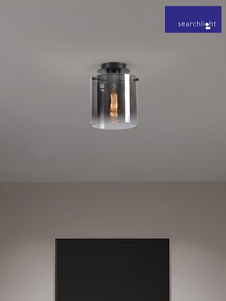 Searchlight Black Santorini Flush Fitting Ceiling Light (AM6412) | £56