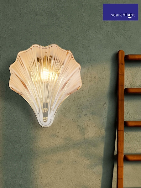 Searchlight Satin Brass Pearl 1 Wall Light IP44 (AM6430) | £38