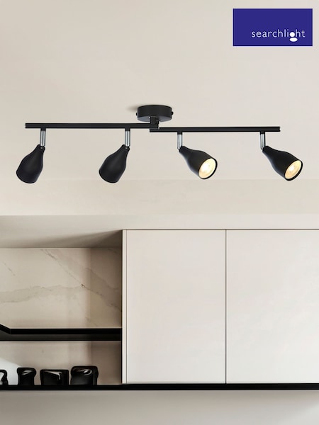 Searchlight Black and Chrome Focus 4 Spotlight (AM6436) | £27