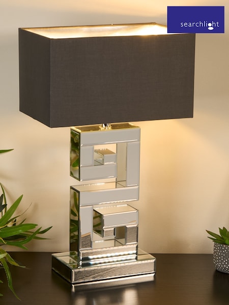 Searchlight Chrome and Clear Hasting Mirror Table Lamp (AM6448) | £86