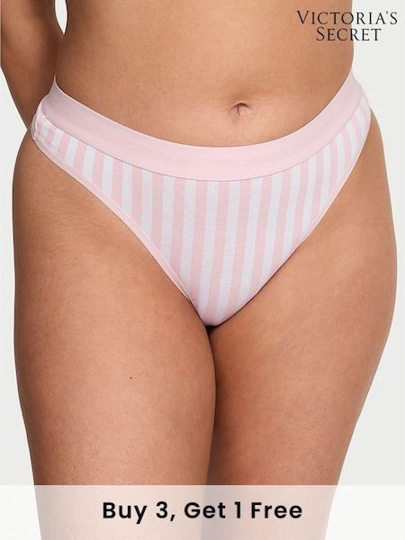 Victoria's Secret Pretty Blossom Pink Stripe Thong Knickers (AM6481) | £9