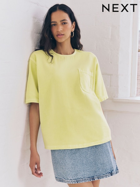 Lime Green Denim 100% Cotton T-Shirt (AM6562) | £28