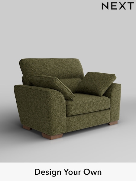 Chunky Chenille/Dark Moss Green Stamford Highback (AM6593) | £899