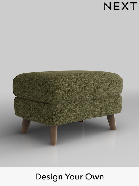 Chunky Chenille/Dark Moss Green Parker Buttoned Back (AM6620) | £425