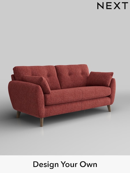 Cotswold Chenille/Dark Terracotta Orange Wilson Buttoned Back (AM6627) | £1,050
