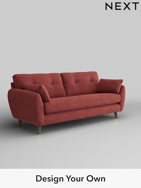 Cotswold Chenille/Dark Terracotta Orange Wilson Buttoned Back (AM6627) | £1,150