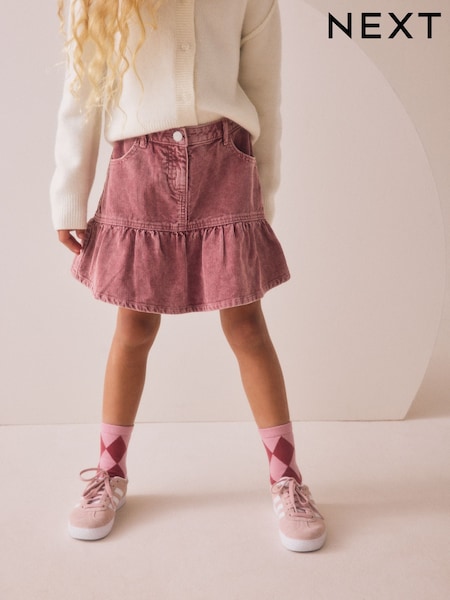 Pink Frill Hem Corduroy Skirt (3-16yrs) (AM6644) | £15 - £20