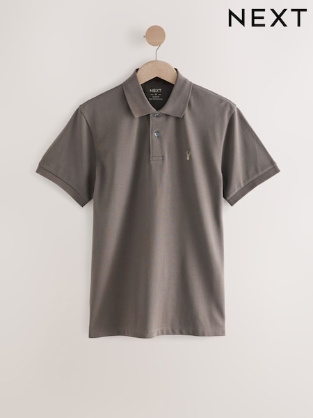 Truffle Slim Fit Short Sleeve Pique Polo Shirt (AM6660) | £18