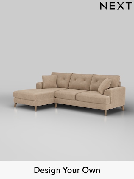 Luxe Chenille/Mid Camel Beige Parker Buttoned Back (AM6748) | £2,299