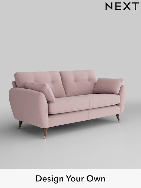Natural Mix/Light Rose Pink Wilson Buttoned Back (AM6752) | £1,150
