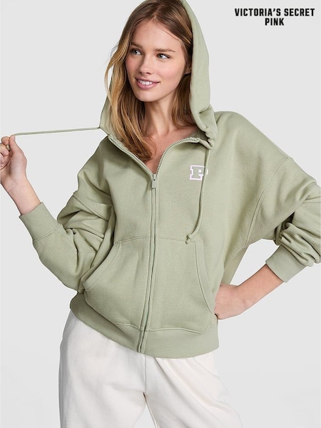 Victoria's Secret PINK Green Garden Full Zip Hoodie (AM6824) | £45