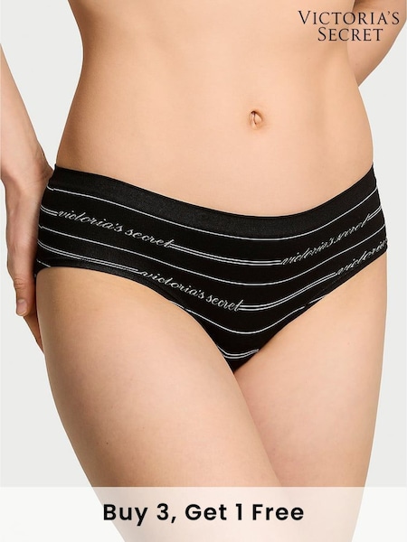 Victoria's Secret Black Logo Script Hipster Knickers (AM6832) | £9