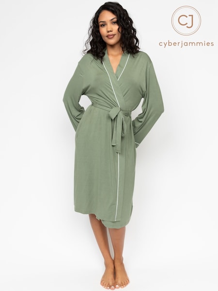 Cyberjammies Green Jersey Short Dressing Gown (AM6867) | £35