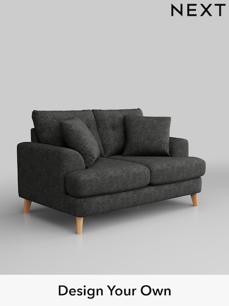 Boucle Weave Easy Clean/Charcoal Grey Parker Buttoned Back (AM7239) | £1,099