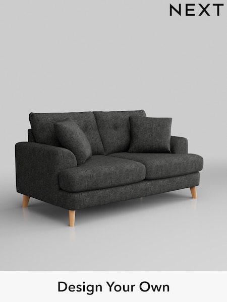 Boucle Weave Easy Clean/Charcoal Grey Parker Buttoned Back (AM7239) | £1,199