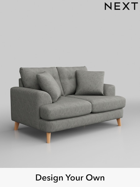 Boucle Weave Easy Clean/Dark Grey Parker Buttoned Back (AM7241) | £1,099