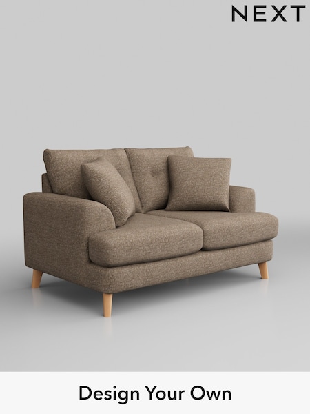 Chunky Boucle Easy Clean/Mid Natural Parker Buttoned Back (AM7259) | £1,225