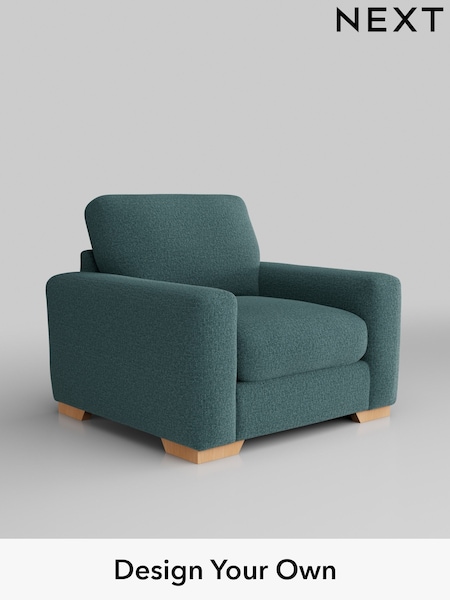 Chunky Chenille/Mid Teal Green Houghton Deep Relaxed Sit (AM7265) | £925