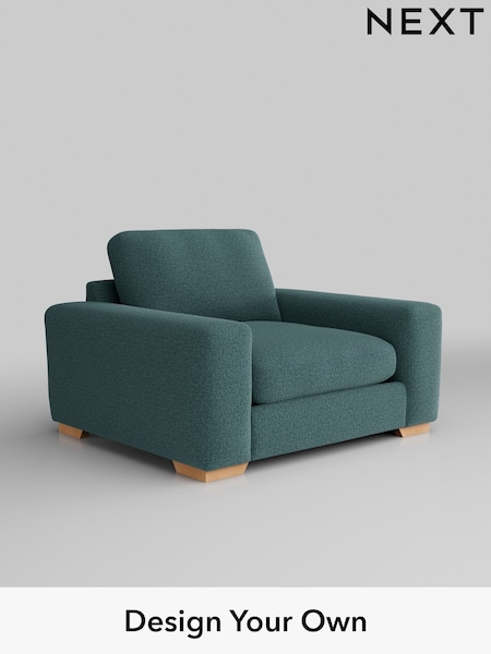 Chunky Chenille/Mid Teal Green Houghton Deep Relaxed Sit (AM7265) | £1,025