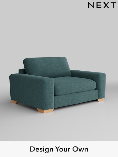 Chunky Chenille/Mid Teal Green Houghton Deep Relaxed Sit (AM7265) | £1,225