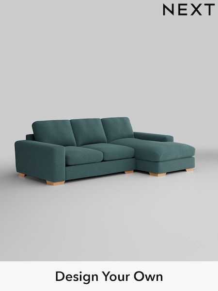 Chunky Chenille/Mid Teal Green Houghton Deep Relaxed Sit (AM7265) | £2,125