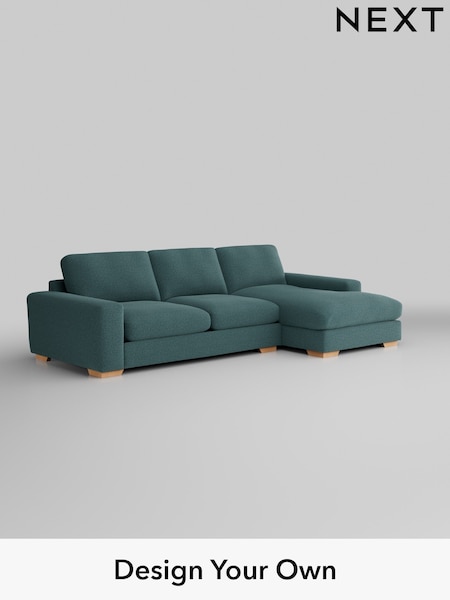 Chunky Chenille/Mid Teal Green Houghton Deep Relaxed Sit (AM7265) | £2,325