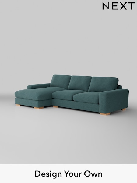 Chunky Chenille/Mid Teal Green Houghton Deep Relaxed Sit (AM7265) | £2,325