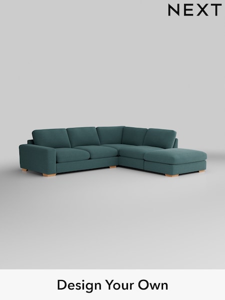 Chunky Chenille/Mid Teal Green Houghton Deep Relaxed Sit (AM7265) | £2,625