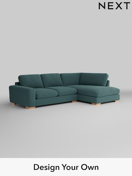 Chunky Chenille/Mid Teal Green Houghton Deep Relaxed Sit (AM7265) | £2,250