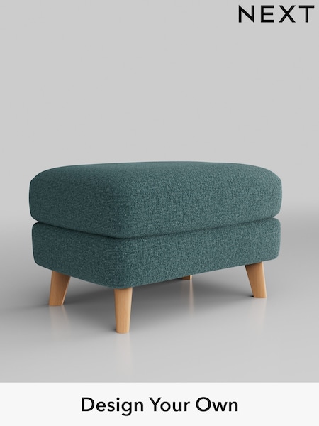 Chunky Chenille/Mid Teal Green Parker Buttoned Back (AM7269) | £425