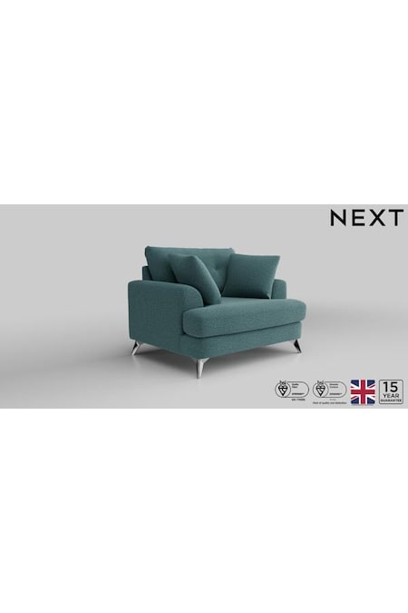 Chunky Chenille/Mid Teal Green Parker Buttoned Back (AM7269) | £1,025
