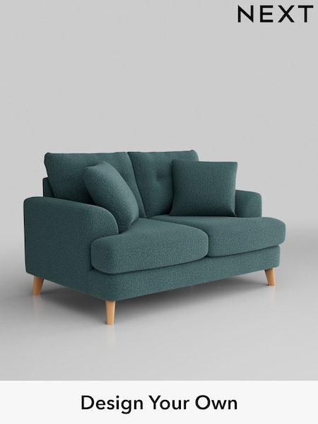 Chunky Chenille/Mid Teal Green Parker Buttoned Back (AM7269) | £1,225