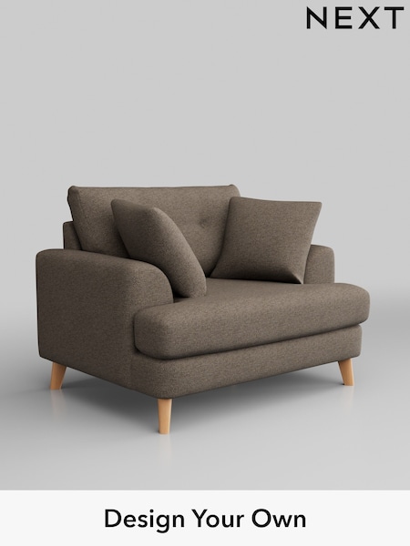 Chunky Weave/Dark Natural Parker Buttoned Back (AM7277) | £1,025