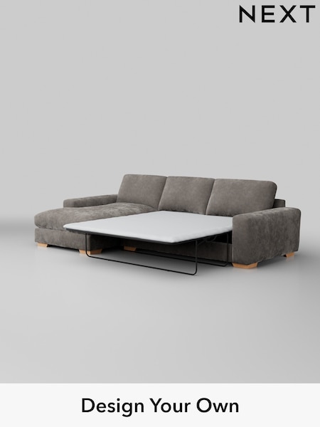 Distressed Velour/French Grey Houghton Deep Relaxed Sit (AM7288) | £2,825