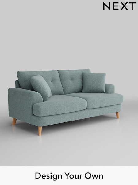 Chunky Chenille/Light Teal Green Parker Buttoned Back (AM7292) | £1,425