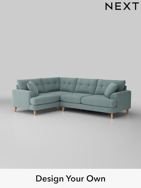 Chunky Chenille/Light Teal Green Parker Buttoned Back (AM7292) | £2,375