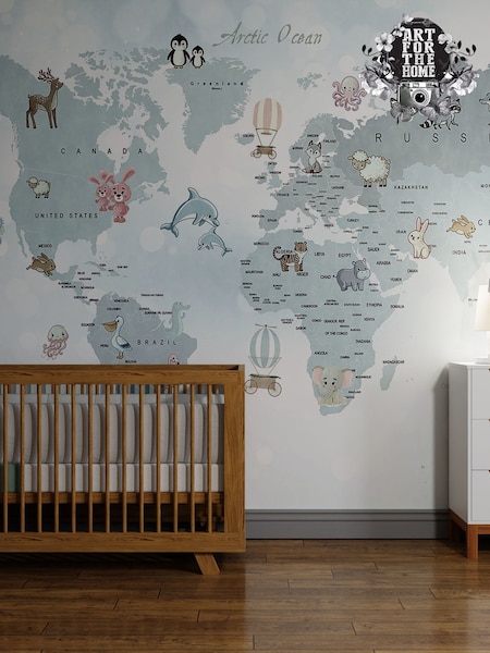 Art For The Home Blue Whole Wide World Fixed Size 4M Mural (AM7307) | £240