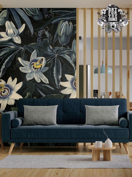 Art For The Home Navy Midnight Flora Fixed Size 2M Mural (AM7308) | £120