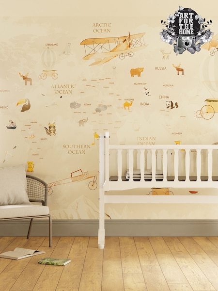 Art For The Home Neutral Around The World Fixed Size 4M Mural (AM7315) | £240