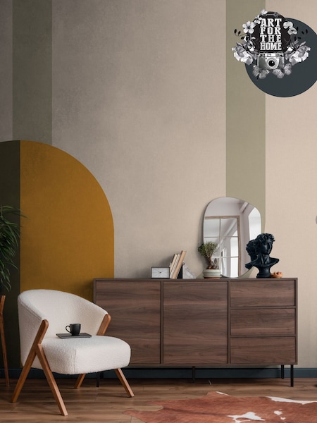 Art For The Home Yellow Oval Geo Pop Fixed Size 4M Mural (AM7359) | £240