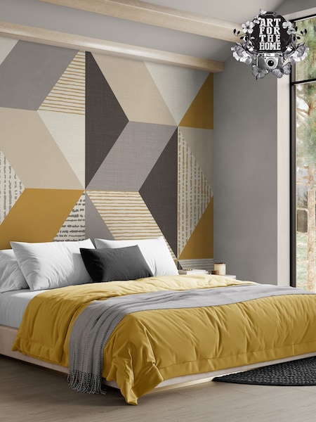 Art For The Home Yellow Geo Fixed Size 4M Mural (AM7370) | £240