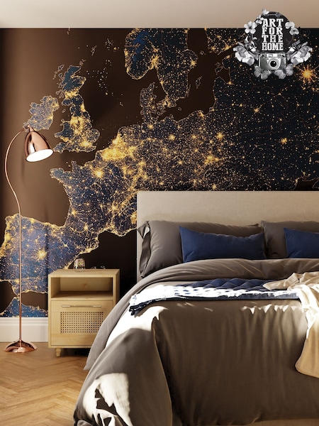 Art For The Home Navy Europe by Night Fixed Size 4M Mural (AM7378) | £240