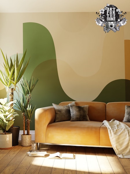 Art For The Home Green The Wave Fixed Size 4M Mural (AM7391) | £240