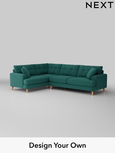 Fine Chenille Easy Clean/Dark Juniper Green Parker Buttoned Back (AM7403) | £2,475