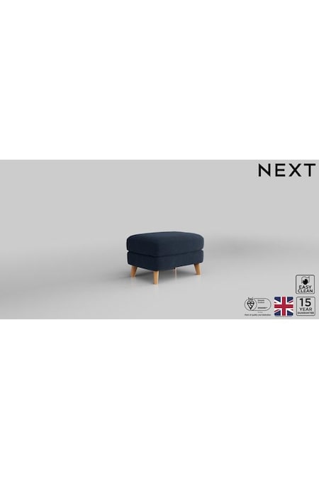 Fine Chenille Easy Clean/Dark Navy Blue Parker Buttoned Back (AM7408) | £425